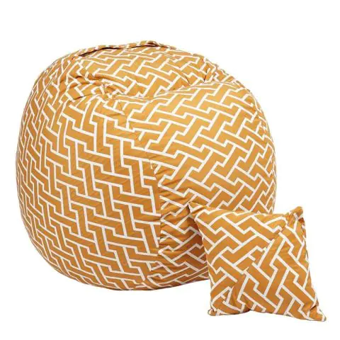 Комплект Барбарон и декоративна възглавница, 450л. Matusalem, Zippity Orange, Перящ се калъф, Подходящ за деца, Пълнеж с микс от мемори пяна и дунапрен, Гама Premium, (PUF-M-MP-PT-ZIO)