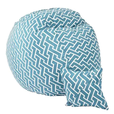 Комплект Барбарон и декоративна възглавница, 450л. Matusalem, Zippity Turquoise, Перящ се калъф, Подходящ за деца, Пълнеж с микс от мемори пяна и дунапрен, Гама Premium, (PUF-M-MP-PT-ZIT)