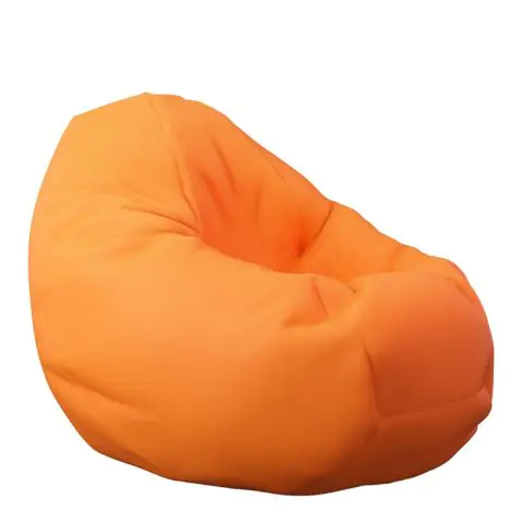 Пуф, круша, 320л., Nirvana Grande - Panama Neon Orange, Водоустойчив, Перящ се калъф, Пълнеж от Полистиролни перли, 8318
