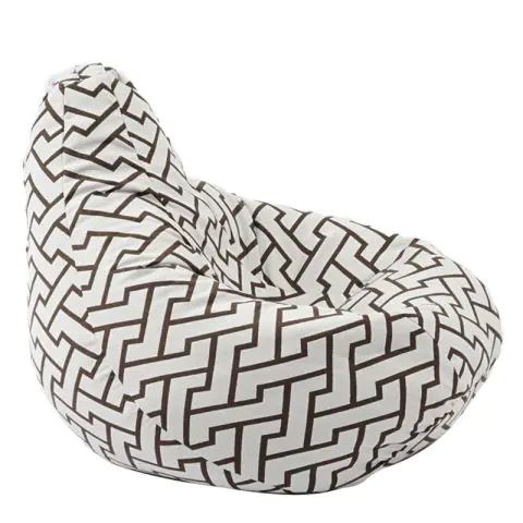 Пуф круша за деца 4-14 г.160л. Nirvana Light, Zappity Brown, Перящ се калъф, Пълнеж от Полистиролни перли, Гама Premium, (PUF-G-NL-PT-ZAB)