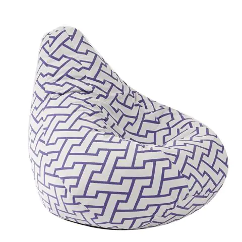 Пуф круша за деца 4-14 г., 160л. Nirvana Light, Zappity Purple, Перящ се калъф, Пълнеж от Полистиролни перли, Гама Premium, (PUF-G-NL-PT-ZAP)
