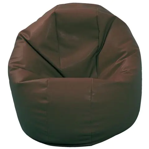 Пуф, за деца, 210л., Relaxo - Chocolate, PU кожа, Пълнеж от Полистиролни перли, 8110