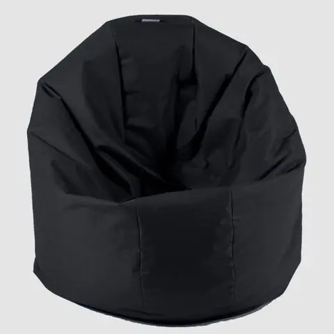 Пуф 330л., Relaxo XL - Teteron Black, За открито, Перящ се калъф, Пълнеж от Полистиролни перли (2514)
