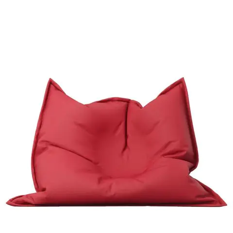 Пуф, Голяма възглавница, 350л., Magic Pillow - Teteron Red, Перящ се калъф, За открито, Пълнеж от Полистиролни перли