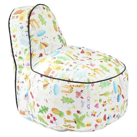 Пуф, стол, 200л., OK Junior, A Colourful World, Водоустойчив, Перящ се калъф, Пълнеж от Полистиролни перли, принт, 8481