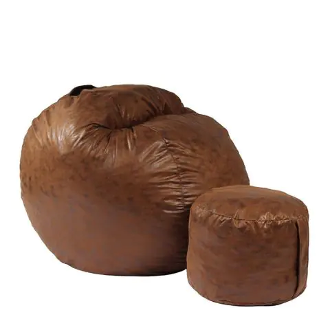 Комплект, Барбарон с табуретка за крака, 500л. Matusalem - Iced Coffee, Перящ се калъф, Подходящ за деца, Пълнеж с микс от мемори пяна и дунапрен, Гама Premium, 8426