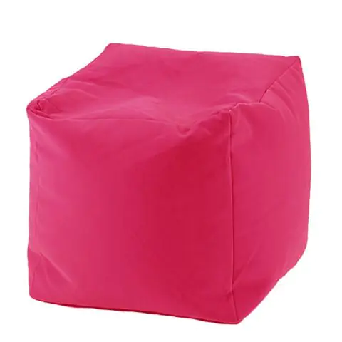 Пуф, 100л., Табуретка Куб XL, Panama pink, Перящ се калъф, водоустойчив, Пълнеж от Полистиролни перли