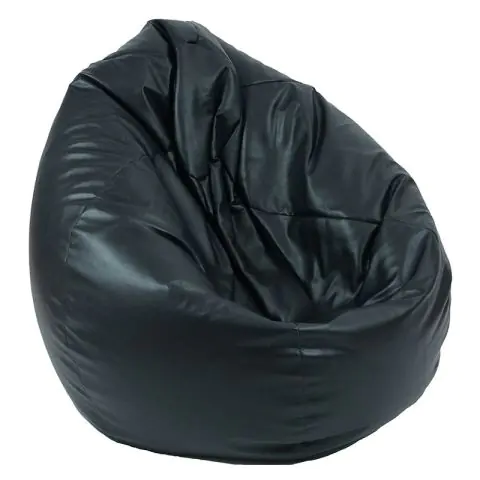 Пуф, круша, 520л., Nirvana Gigant - Back 2 Black, PU кожа, Пълнеж от Полистиролни перли