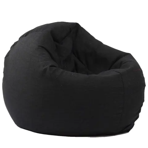 Пуф, за деца, 210л., Relaxo - Eerie Black, Перящ се калъф, Пълнеж от Полистиролни, Гама Premium
