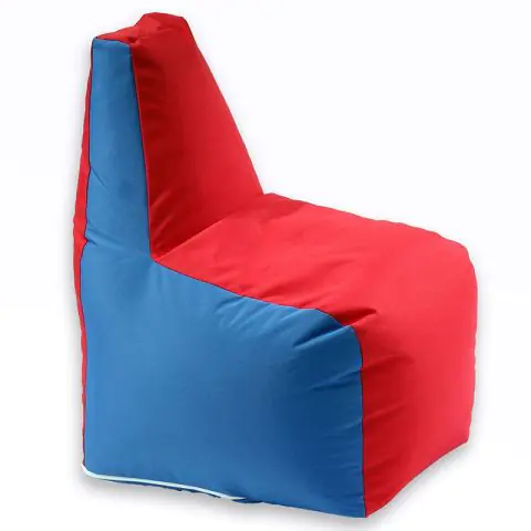 Пуф, стол за деца 2-8 г., 100л. Sunlounger Junior - Panama From Red to Blue, Водоустойчив, Перящ се калъф, Пълнеж от Полистиролни перли, 8262