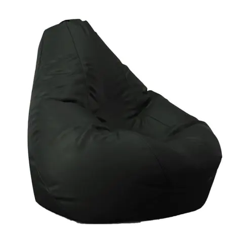 Пуф, круша, 220л., Nirvana Hobbit - Back 2 black, PU кожа, Пълнеж от Полистиролни перли