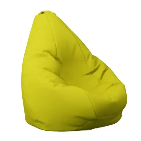 Пуф Pufrelax, тип круша за деца от 2-10 години, Nirvana Light - Panama olive, Подходящ за използване на открито, Водоустойчив, Перящ се калъф, Пълнеж от Полистиролни перли