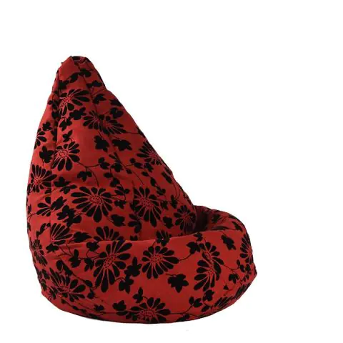 Калъф за пуф круша, 160л., Nirvana Light - Poppy, (Не съдържа пълнеж), Гама Premium, 8791