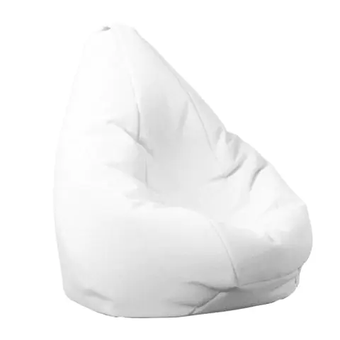 Калъф за пуф круша, 160л., Nirvana Light - Panama White, (Не съдържа пълнеж), водоустойчив, 8764
