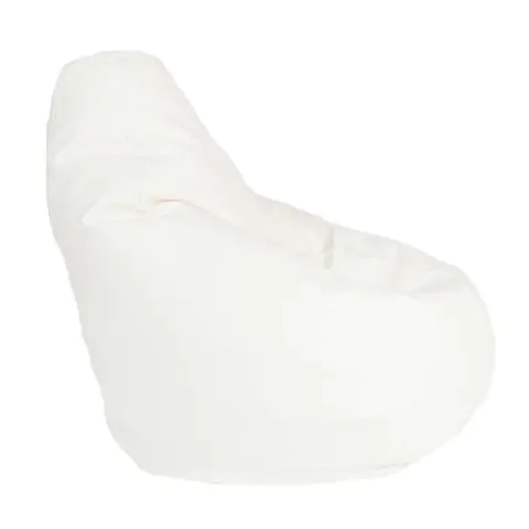 Калъф за пуф круша, 220л., Nirvana Hobbit - White, (Не съдържа пълнеж), PU кожа, 8732