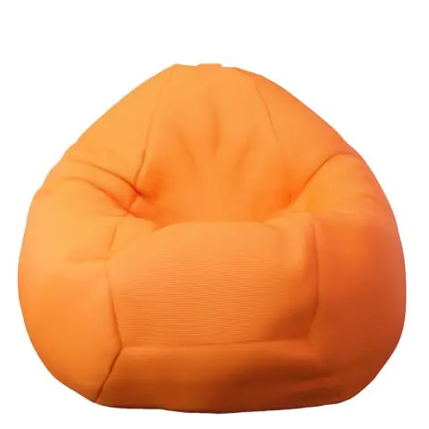 Калъф за пуф круша, 520л., Nirvana Gigant - Neon Orange, (Не съдържа пълнеж), водоустойчив, 8542