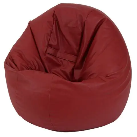 Калъф за пуф, 210л., Relaxo - Wine, (Не съдържа пълнеж), PU кожа, 8852