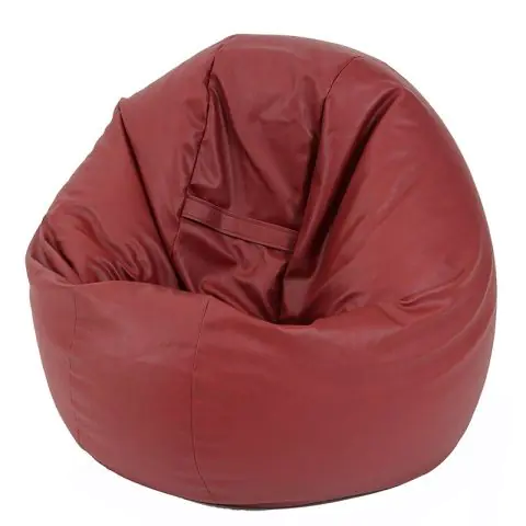 Калъф за пуф, 210л., Relaxo - Bordo, (Не съдържа пълнеж), Еко кожа, 8823