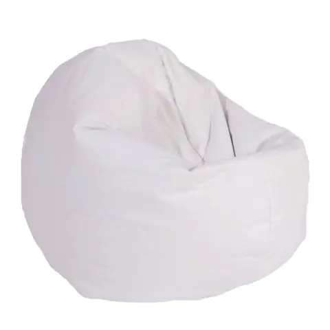 Калъф за пуф, 210л., Relaxo - White, (Не съдържа пълнеж), Еко кожа, 8822