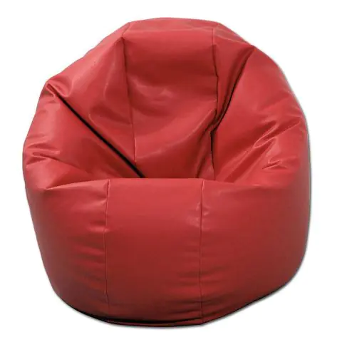 Калъф за пуф, 210л., Relaxo - Rosu, (Не съдържа пълнеж), Еко кожа, 8821