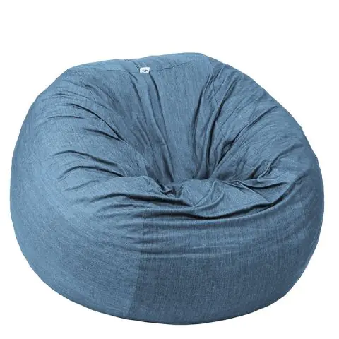 Пуф, Барбарон, 600л., King Size - Denim, Перящ се калъф, Трансформира се в легло, Пълнеж с микс от мемори пяна и дунапрен, Гама Premium