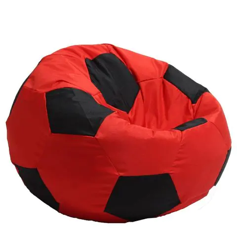 Пуф, топка за деца 2-8 г., 130л. Telstar Junior - Red & Black, За открито, Перящ се калъф, Пълнеж от Полистиролни перли