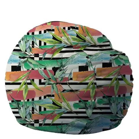 Барбарон 600л. King Size, Painted Leaves, Перящ се калъф, Пълнеж с микс от мемори пяна и дунапрен, Принт, (16940)