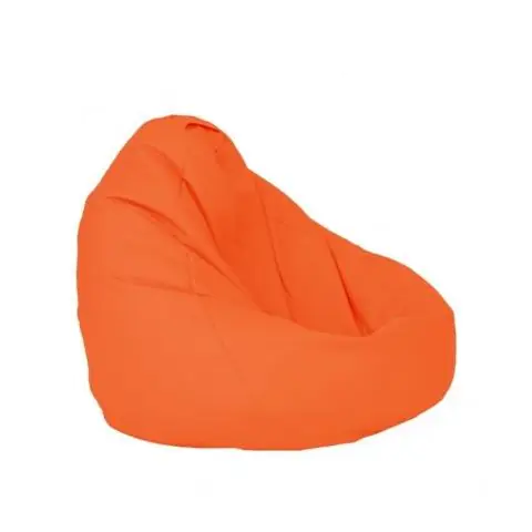 Пуф, круша, 320л., Nirvana Grande - Orange, Еко кожа, Пълнеж от полистиролни перли, 8054