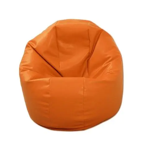 Пуф, за деца, 210л., Relaxo - Orange, Еко кожа, Пълнеж от Полистиролни перли, 8106