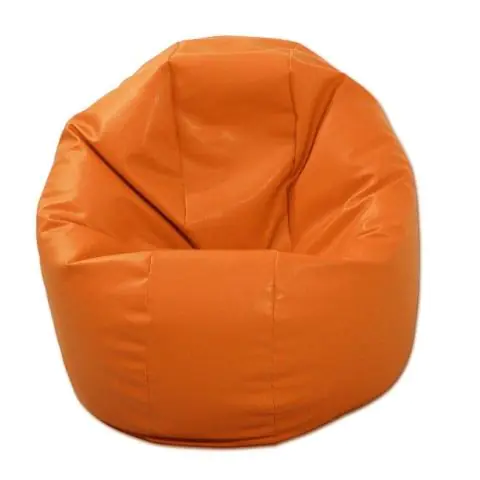 Пуф, за деца, 210л., Relaxo - Orange, Еко кожа, Пълнеж от Полистиролни перли, 8109