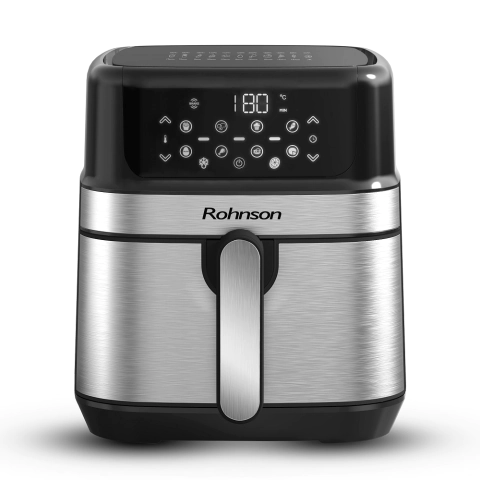 Фритюрник AirFryer Rohnson R-2839, 4.5 литра, 1500W, 8 програми, Черен/сребрист, (16864)