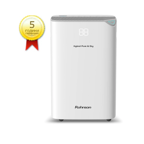 Обезвлажнител Rohnson R-91020 Hybrid Pure & Dry, до 120 кв.м., 293W, функция стерилизация, бял, (16675)