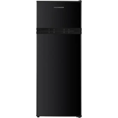 Хладилник с горна камера HEINNER HF-H2206BKE++, 206 L, LED Осветление, Черен, (20533)