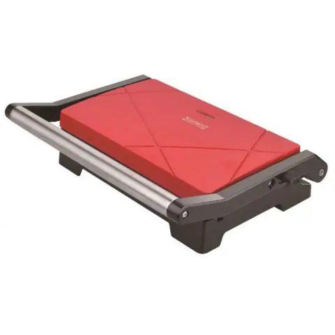 Сандвич тостер - преса Royalty Line RL-PM1000, 1000W, Незалепващи плочи, Червен, (11169)