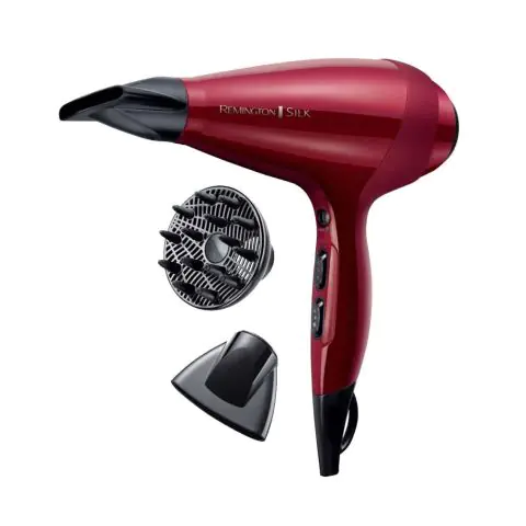 Сешоар Remington AC9096, 2400 W, 2 скорости, 3 температурни настройки, Аксесоари, Червен (11276)