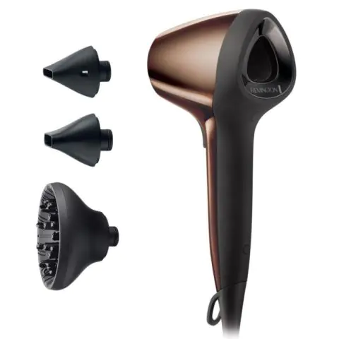 Сешоар Remington AIR3D D7777, 1800W, Йонизация, DC мотор, 3D поток на въздуха, Кафяв, (22369)