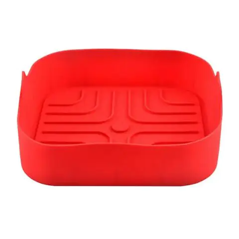 Силиконова форма за Airfryer Rosberg R51980SS, 20.5x20.5x5.5см, Червен, (17653)