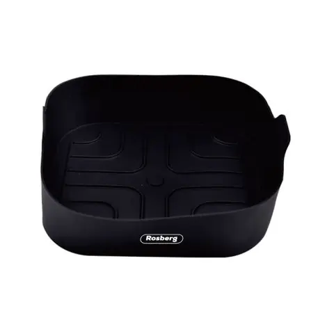 Силиконова форма за Airfryer Rosberg R51980SSN, 18x18x5 см, Черен, (17755)