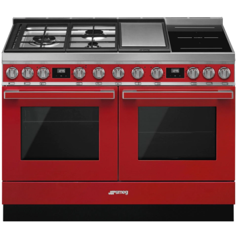 Готварска печка SMEG CPF120IGMPR, Серия Portofino, 120 см, 3 газови котлона, (19729)