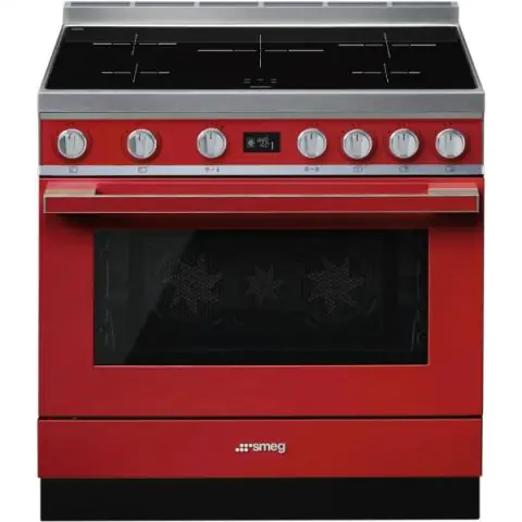 Готварска печка SMEG CPF9IPR, Серия Portofino, 90 см, 5 индукционни котлона, (19703)