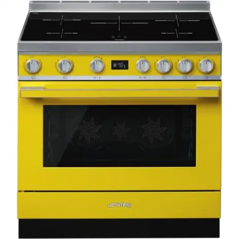 Готварска печка SMEG CPF9IPYW, Серия Portofino, 90 см, 5 индукционни котлона, (19704)