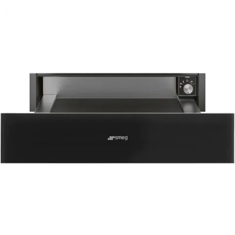 Затоплящо чекмедже SMEG CPR115B3, Серия Linea, Черно стъкло, (20054)
