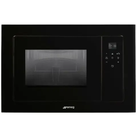 Микровълнова за вграждане SMEG FMI120B3, Серия Linea, 21 литра, Черно стъкло, (19691)