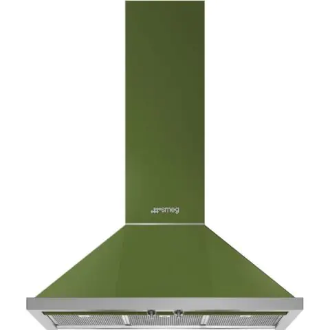 Аспиратор SMEG KPF9OG, Серия Portofino, 90 см, за монтаж на стена, Маслинено зелен, (19493)