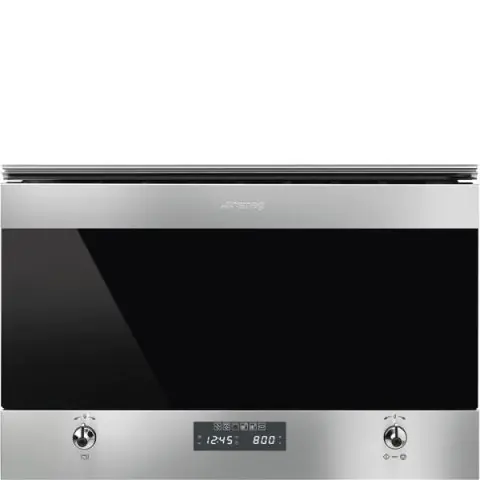 Микровълнова за вграждане SMEG MP322X1, Серия Classica, 22 литра, Инокси черно стъкло, (19679)