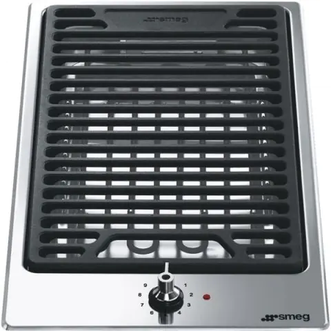 Електрически грил - барбекю SMEG PGF30B, Серия Classica, 30 см, Неръждаема стомана, (19411)