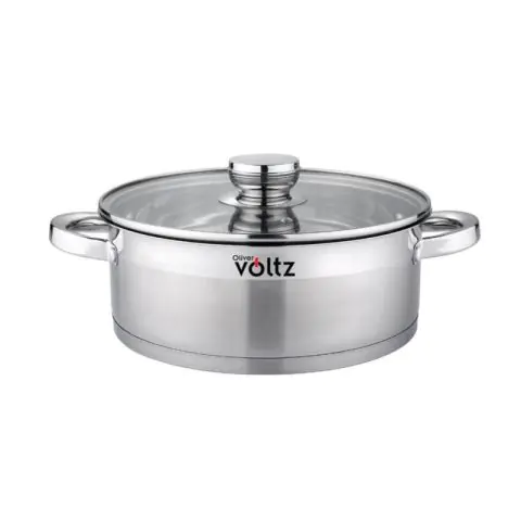Тенджера Oliver Voltz OV51210Q20, 2 л, 20 x 7 см, Плитка, Индукция, Дебело дъно, Инокс, (35944173)