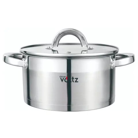 Тенджера Oliver Voltz OV51210S24, 6.1 л, 24x13.5 см, Мерителна скала, Дебело дъно, Индукция, Инокс (35947382)