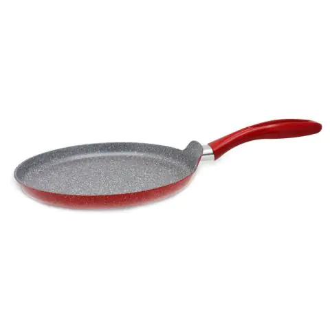Тиган за палачинки Voltz V54422A26, 26 см, Мраморно покритие, Червен, (5554422A26)