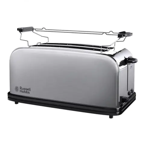 Тостер Russell Hobbs Adventure 23610-56, 1600 W, За 4 филийки, 6 степени, Perfect Toast система за равномерно изпичане, Затопляне, Инокс, (12927)